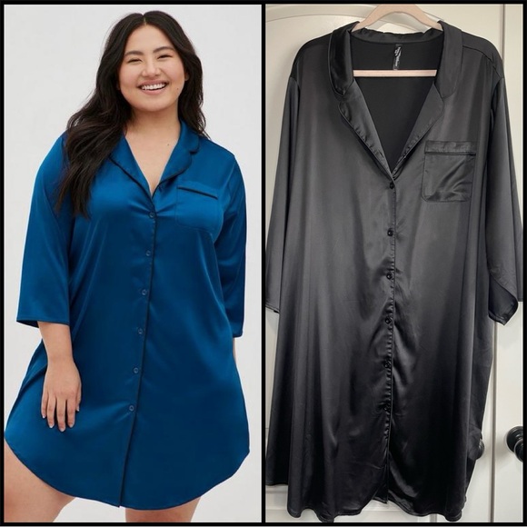 Dream Satin Button Through Sleep Gown - Picture 1 of 4